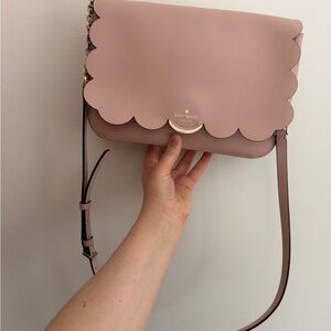 Kate Spade Blush Pink Scalloped Edge Crossbody Bag